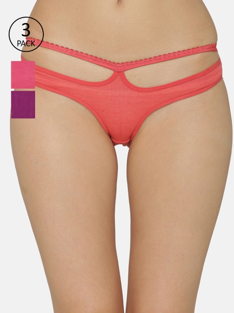 

Abelino Women Pack of 3 Cotton Stylist Briefs, Multi