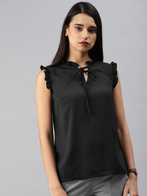 

Van Heusen Woman Women Black Solid Top