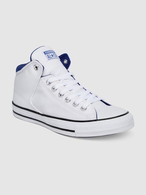 

Converse Unisex White Solid Mid-Top Sneakers