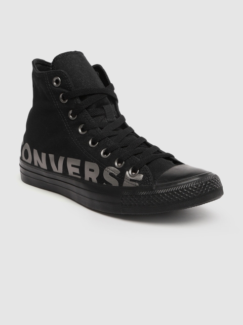 

Converse Unisex Black Printed High-Top Sneakers