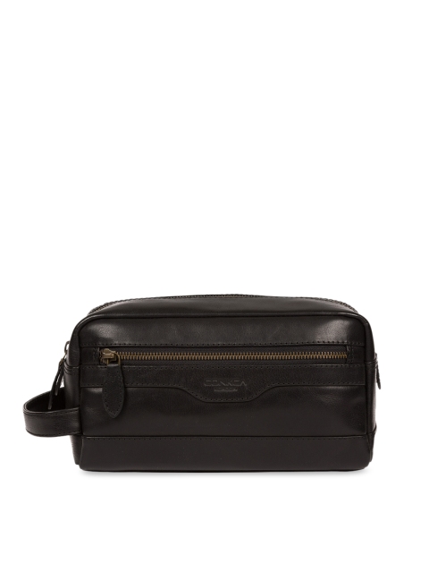 

PURE LUXURIES LONDON Men Black Conkca Genuine Leather Careca Travel Pouch