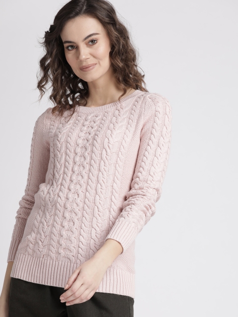 

GAP Women's Cable-Knit Pullover Sweater, Peach