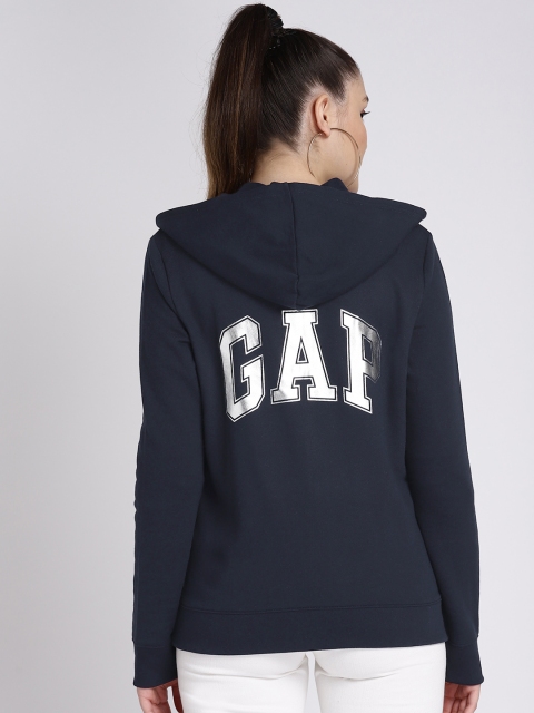

GAP Women's Vintage Soft Logo Hoodie, Navy blue