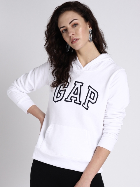 

GAP Women Vintage Soft Logo Pullover Hoodie, White