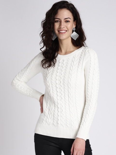 

GAP Women's Cable-Knit Pullover Sweater, Off white