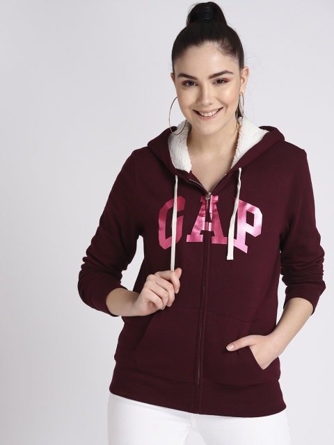 

GAP Women's Logo Zip Hoodie, Purple