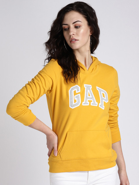 

GAP Women Vintage Soft Logo Pullover Hoodie, Mustard