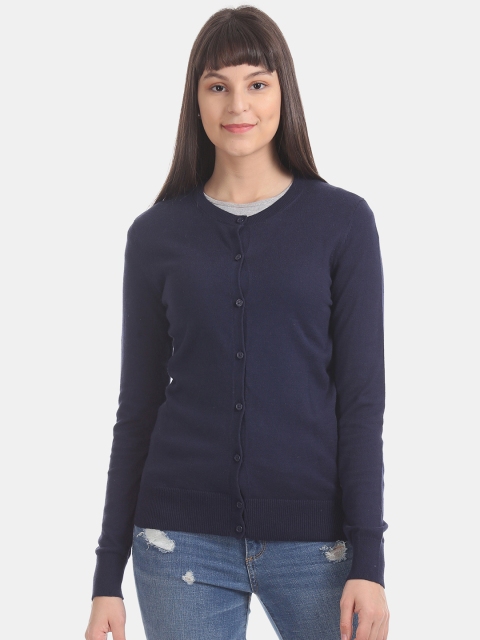 

GAP Women Navy Blue Solid Cardigan