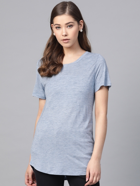 

GAP Women's Relaxed Crewneck T-Shirt in Luxe Jersey, Blue