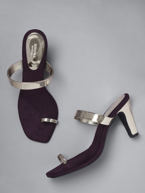 

Anouk Women Gold-Toned Solid One Toe Heels