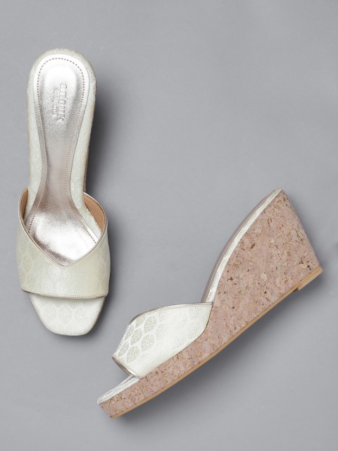 

Anouk Women White Woven Design Wedges