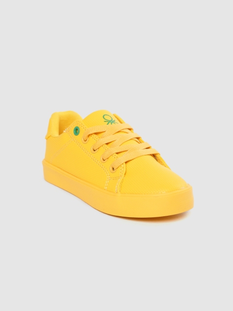 

United Colors of Benetton Kids Yellow Textured Sneakers