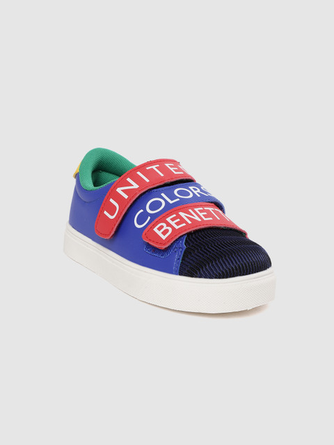 

United Colors of Benetton Kids Blue & Red Printed Sneakers