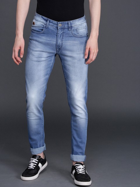 

WROGN Men Blue Slim Fit Mid-Rise Clean Look Stretchable Jeans