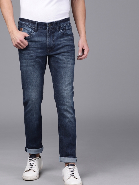 

WROGN Men Blue Slim Fit Mid-Rise Clean Look Stretchable Jeans