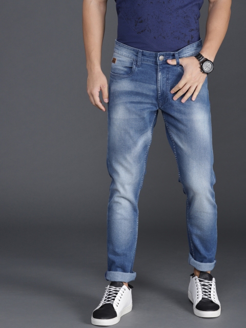 

WROGN Men Blue Slim Fit Mid-Rise Clean Look Stretchable Jeans