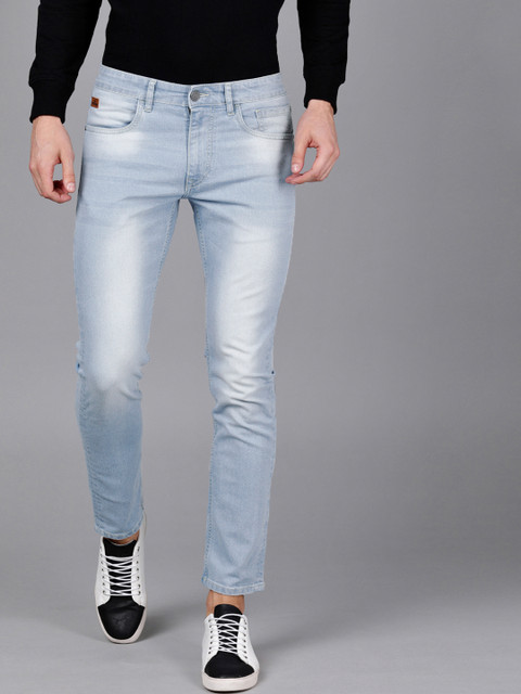 

WROGN Men Blue Slim Fit Mid-Rise Clean Look Stretchable Jeans