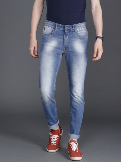 

WROGN Men Blue Skinny Fit Mid-Rise Clean Look Stretchable Jeans