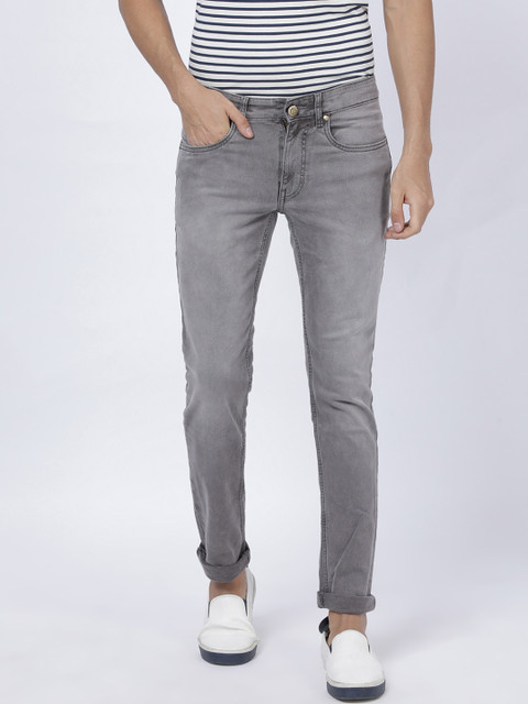 

Llak Jeans Men Grey Skinny Fit Mid-Rise Clean Look Stretchable Jeans