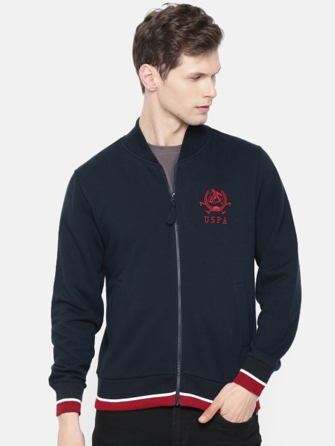 

U.S. Polo Assn. Men Navy Blue Solid Sweatshirt