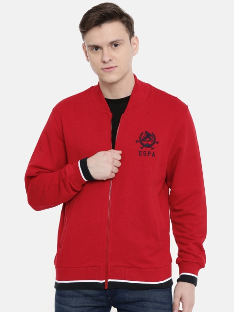 

U.S. Polo Assn. Men Red Solid Sweatshirt