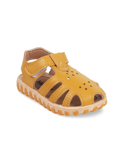 

Kittens Boys Tan Brown Solid Open Toe Flats