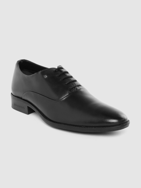 

Blackberrys Men Black Leather Formal Oxfords