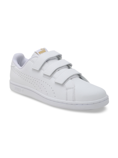

Puma Unisex White Smash Velcro Sneakers