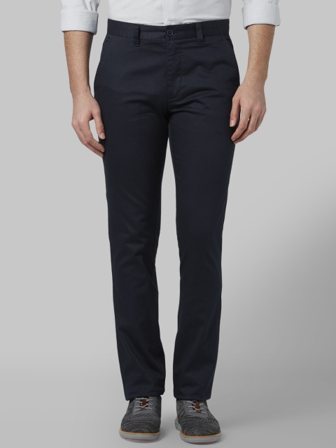 

Park Avenue Men Blue Tapered Fit Solid Regular Trousers