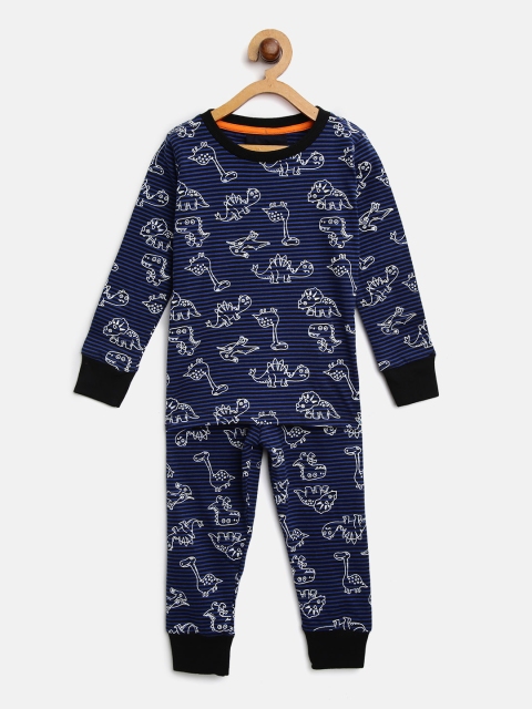 

Lazy Shark Boys Blue & Black Printed Night suit LSTF0194-78