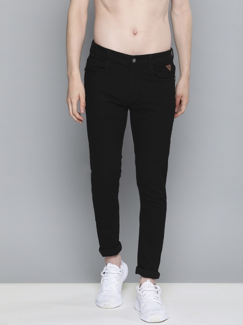 Men Black Skinny Fit Mid-Rise Clean Look Stretchable Jeans