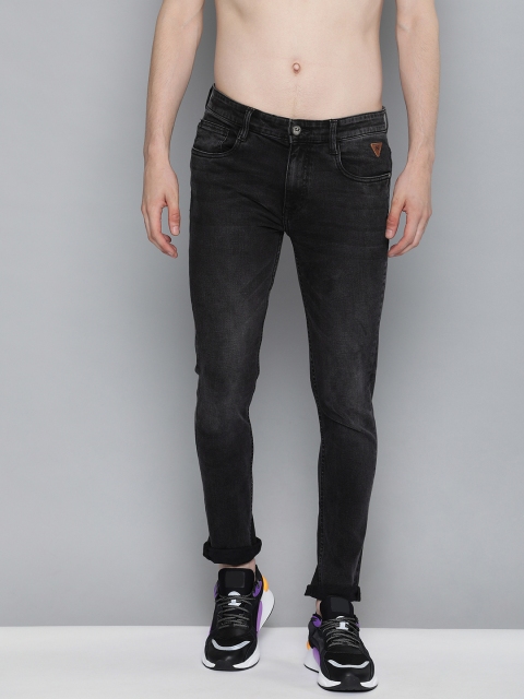 

Harvard Men Black Skinny Fit Mid-Rise Clean Look Stretchable Jeans
