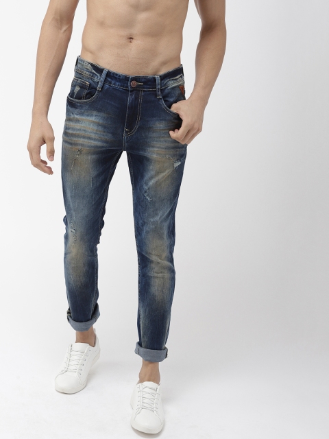 

Harvard Men Blue Skinny Fit Mid-Rise Mildly Distressed Stretchable Jeans