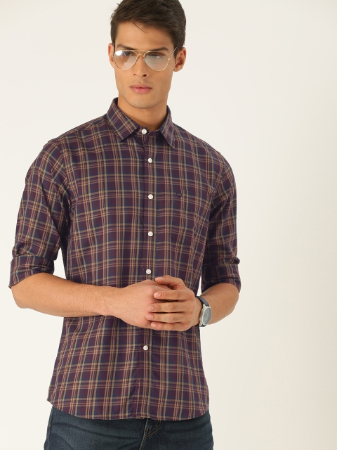 

Allen Solly Men Brown & Beige Sport Slim Fit Checked Casual Shirt