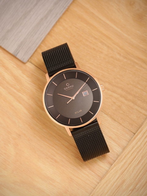 

Obaku Men Black Analogue Solar Watch V222GRVBMB