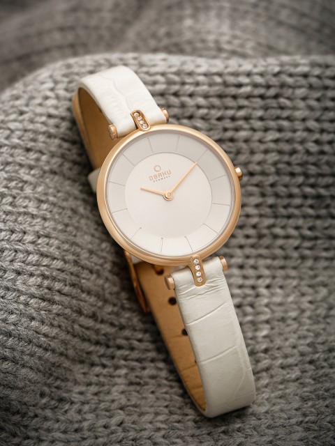 

Obaku Women White Analogue Watch V168LEVIRW