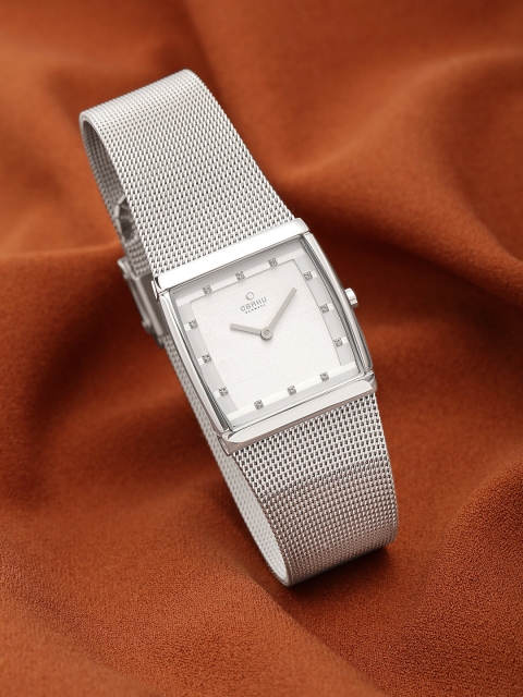

Obaku Women Silver-Toned Analogue Watch V102LXCCMC