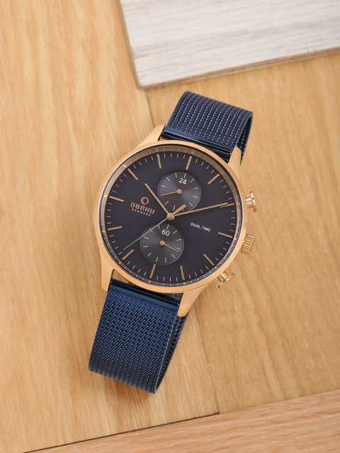 

Obaku Men Navy Blue Analogue Watch V196GUVLML