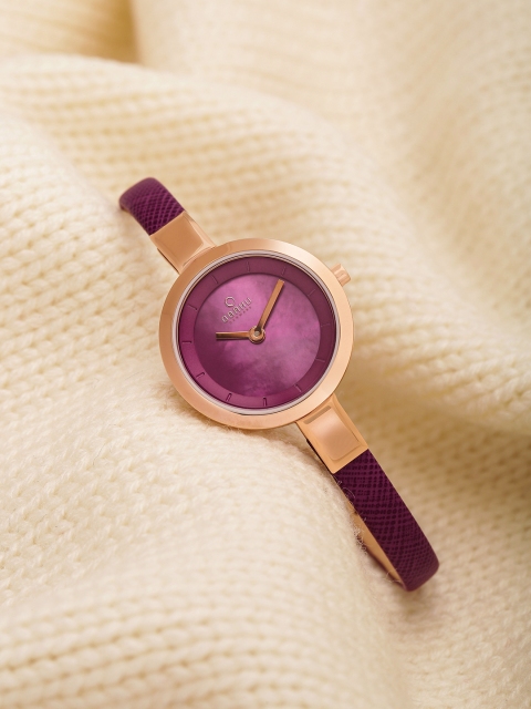 

Obaku Women Purple Analogue Watch V129LXVQRD