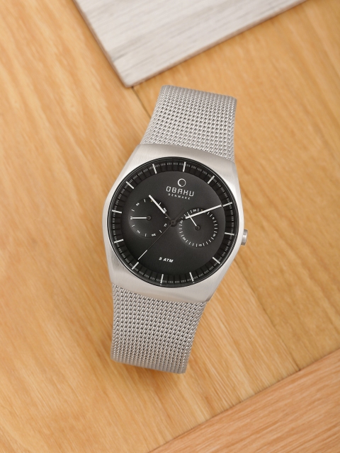 

Obaku Men Black Analogue Watch V176GMCBMC