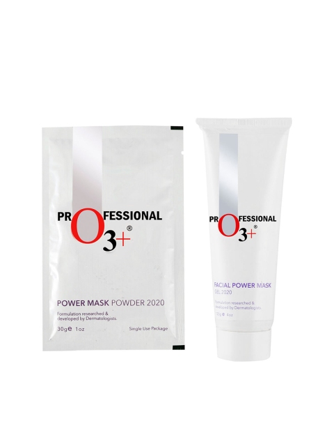 

O3+ Unisex Rose Brightening Peel Off Power Mask Gel & Powder Mask Kit 2020, White