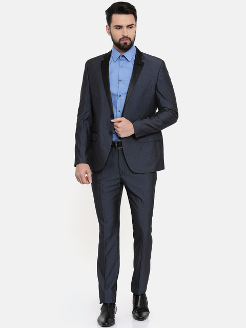 

Parx Men Grey Solid Regular-Fit Single-Breasted Formal Suit