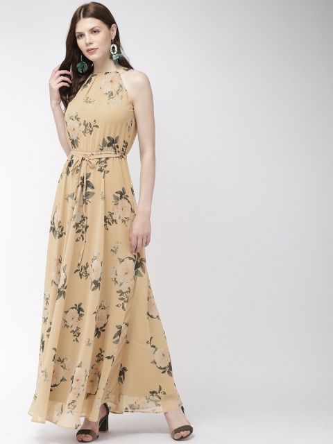 

20Dresses Women Floral Print Yellow Maxi Dress