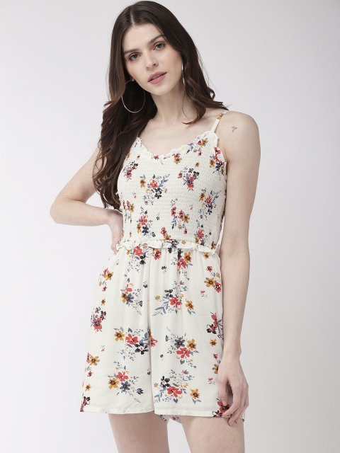 

20Dresses Women White & Red Printed Playsuit
