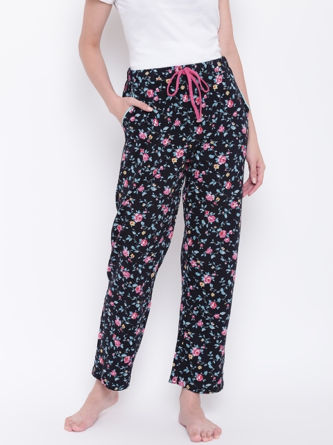 

9teenAGAIN Women Black & Blue Printed Lounge Pants 2SS17-2095-SP1