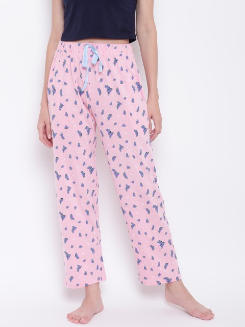 

9teenAGAIN Women Pink & Blue Printed Lounge Pants 1SS17-2088-SP1