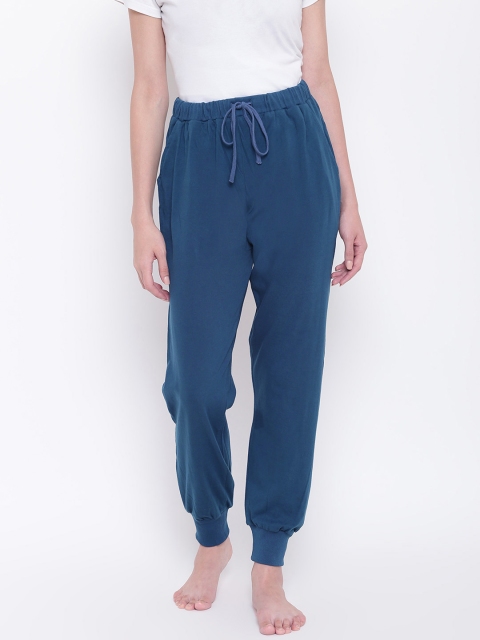 

9teenAGAIN Women Teal Blue Solid Lounge Pants 2SS17-2097-SP1