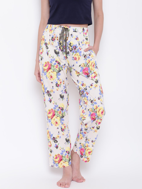 

9teenAGAIN Women Multicoloured Floral Print Lounge Pants 1SS17-2087-SP1, Multi