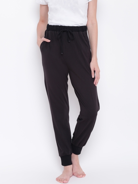 

9teenAGAIN Women Black Solid Lounge Pants 2SS17-2097-SP1