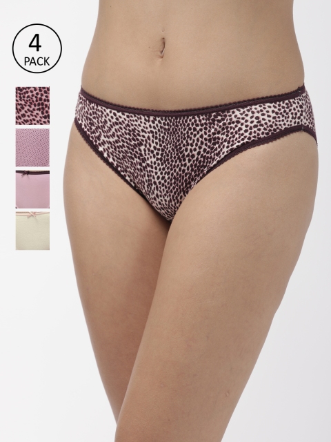 

Marks & Spencer Women Pack of 5 Printed Basic Briefs T614300L, Pink